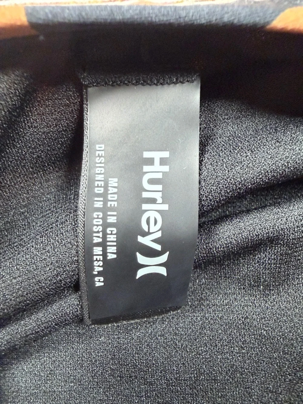 Hurley Brown‎ and Black One-Piece Swimsuit with Strappy Back